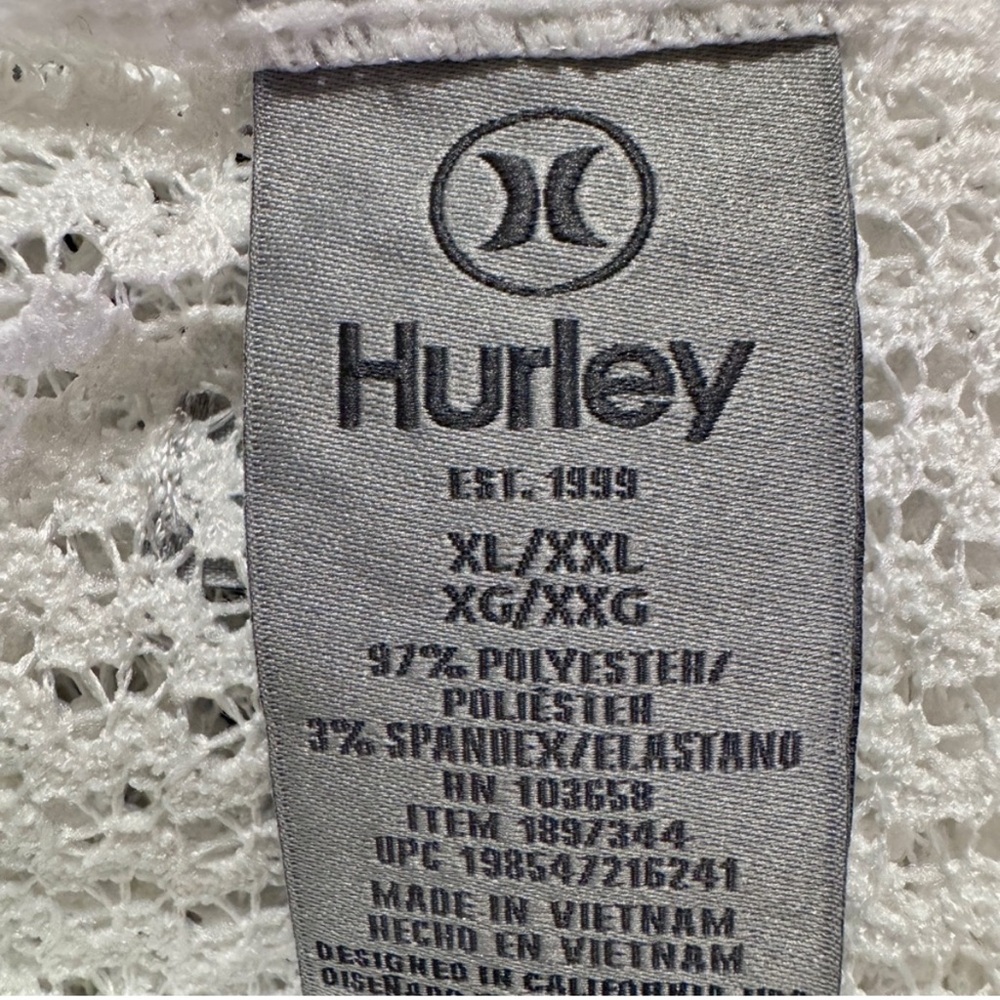 Hurley White Sheer Knit Beach Cover-Up Set - Picture 2 of 4